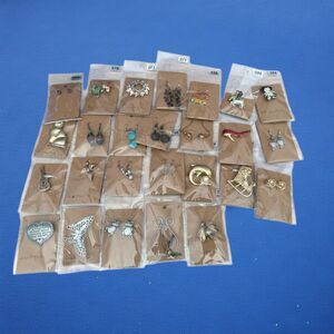 Jewelry Mystery Box Lot 26 VTG Brooches Earrings Spoontiques JJ Liz Clairborne